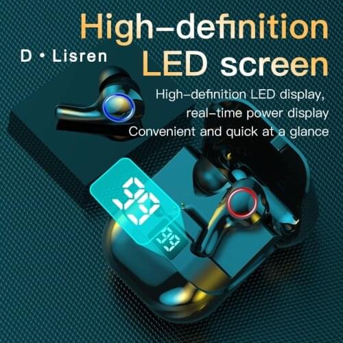 TWS PT08 True Wireless Earbuds Ear Bluetooth-compatible 5.0 Earphones Noise Canceling Stereo Music Sport Game Earphone With Mic