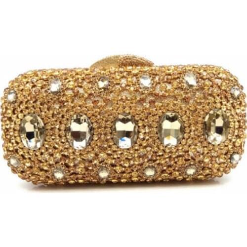 Women gold/silver Clutch bags pearl Beaded Rhinestones Evening Bags Messenger crossbody bag Chain Shoulder Purse Evening Bags