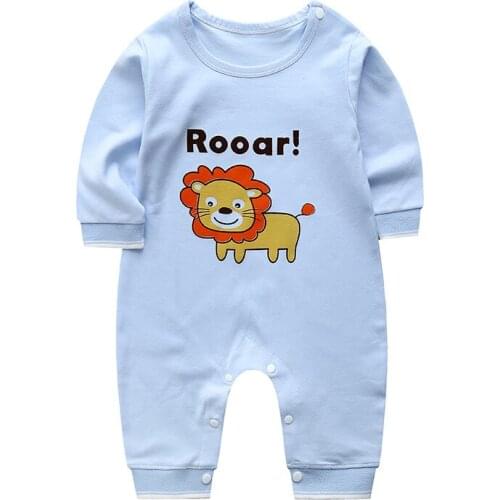 ZWY734 fashion good quality cotton baby rompers infant boys clothes cartoon print toddler girls jumpsuit baby boys playsuit