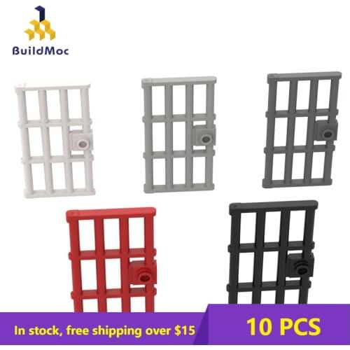 10PCS MOC Bricks Assembles Particles 60621 1x4x6 door with particle frame Building Blocks Parts DIY electric Edu