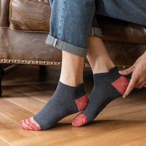3 Pairs/Lot Mens Socks Breathable Comfortable Cotton Socks Retro Style Male Shallow Short Socks Fashion Casual Socks All-match