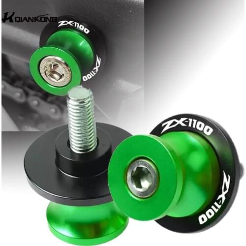 Motorcycle Accessories 8mm 10mm CNC Aluminum Swingarm Spools Stand Screws Slider For KAWASAKI ZX1100 1990-2001 2000 1999 1998 97