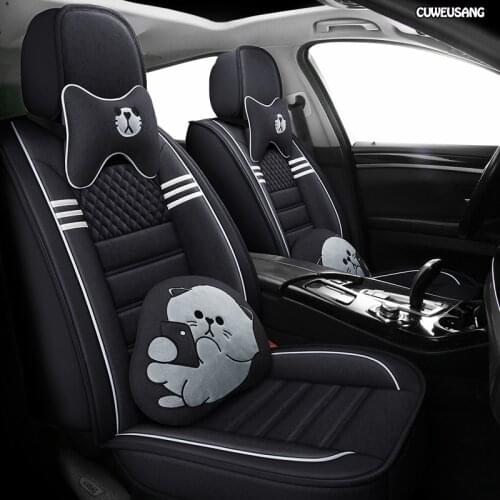 CUWEUSANG flax car seat cover for ford fiesta focus fox mondeo maverick s-max ecosport escape edge cover seat car