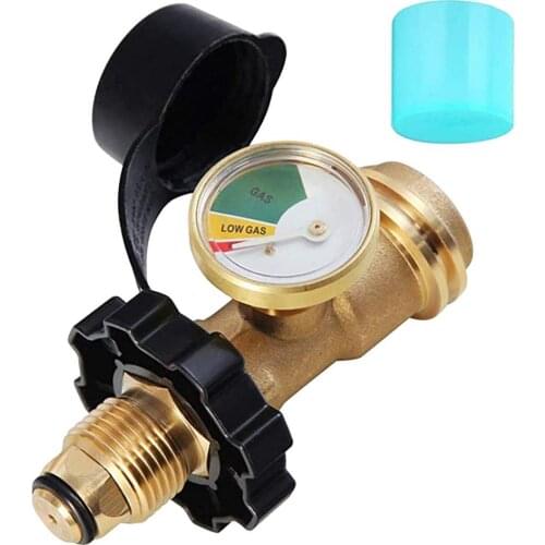 Propane Tank Gauge Level Indicator Leak Detector Gas Pressure Meter for RV Camper,Heater and Type 1 Connection Propane Bottle