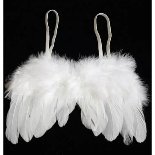 Baby Angel Wing with Headband Photo Shooting Accessories Newborn Photography Props Outfits Set Fotografia Costume D5QA