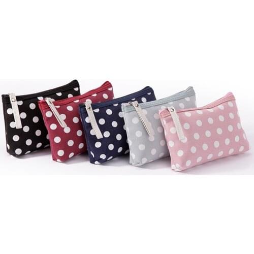 Travel Canvas Storage Bag Portable Polka Dots Sunscreen Facial mask organizer bag Skin Care Products Pack Bag