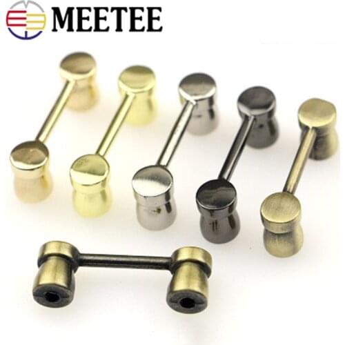 Meetee 5/10pcs 16mm Metal Screw Arch Bridge Connector Hanger Buckle Handbags Hardware U Ring Hook DIY Strap Hang Clasp Accessory