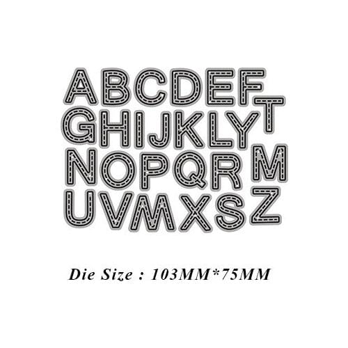 26 English Letters Metal Cutting Dies Scrapbooking Craft Mold Cut Die Stencil Handmade Paper Card Make Template Embossing 2021