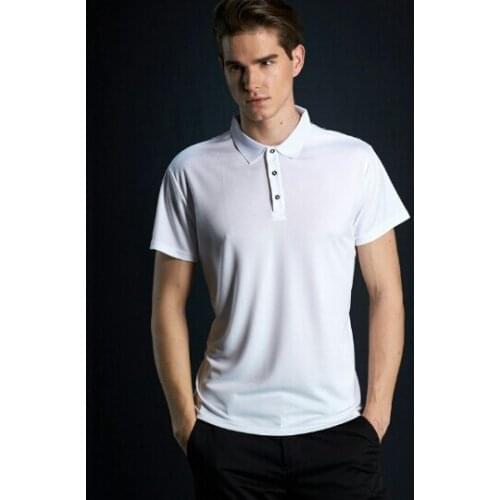 2019 Summer Men Business Casual POLO Breathable Short Sleeve Cotton