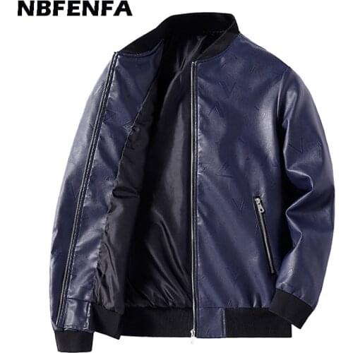 PU Leather Jackets Men Baseball Coat Male Windbreaker Mens Clothing Spring Autumn Biker Motorcycle Jacket Sport Outwear LX174