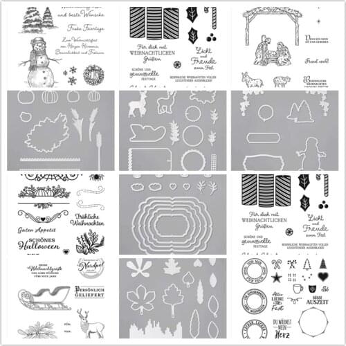 German Metal Cutting Dies and Stamps Stencil Scrapbooking Template Photo Album Cards Paper Embossing Craft DIY Dies German 2021