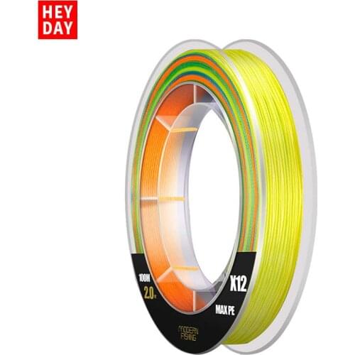 XIANDAI 100m Fishing Line 9 Strands/12 Strands Polyethylene Super Strong Pull Fishing Line Boat Rock Beach Table Fishing Line