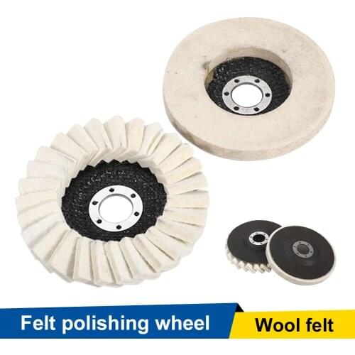 130mm Wool Polishing Wheel Buffing Pads Angle Grinder Wheel Felt Polishing Discs For Metal Marble Glass Ceramics Durable Wave