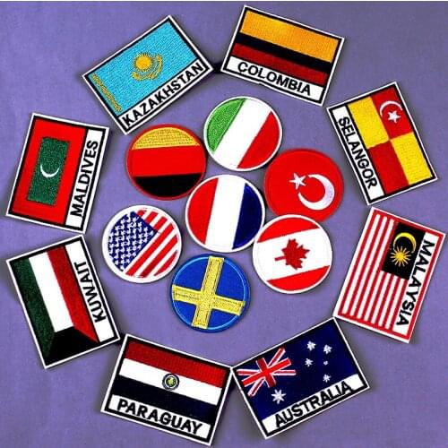 Pulaqi Military Stripes Patch Flag Patches For Clothes Embroidered Iron On Patches For Clothing Patch brodé On Clothes Applique