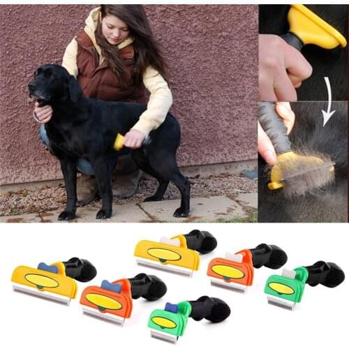 Pet Comb Hair Tool Long Short Grooming Brush Comb For Small Medium&Large Dogs Cats Without Cutting or Damaging the Skin