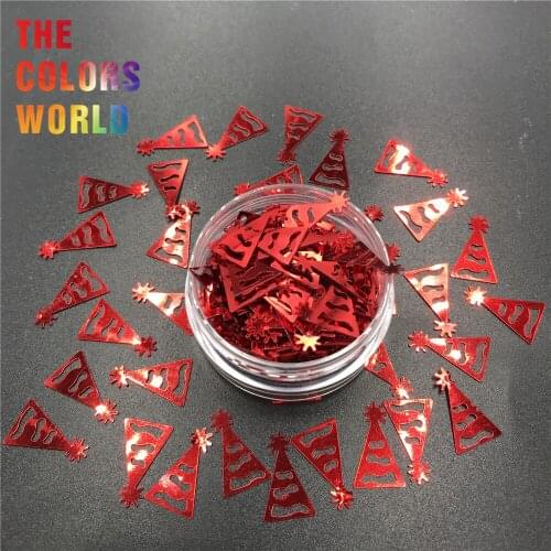 Christmas Hat 15MM Sequins Christmas Decoration Home Decoration Tumblers Craft DIY Handmade Accessoires Festival Party Supplier