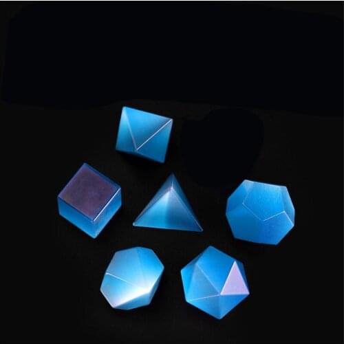 Blue Gemstone Digital Creative Polyhedron High-quality Raw Materials Game Dice Decoration Holiday Gifts