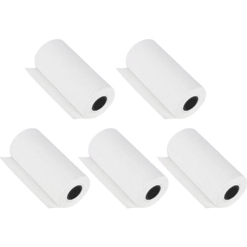 5 Rolls Thermal Printer Paper Instant Print Label for Photo Kids Camera POS Cash Registers 57x25mm Replacement Accessories