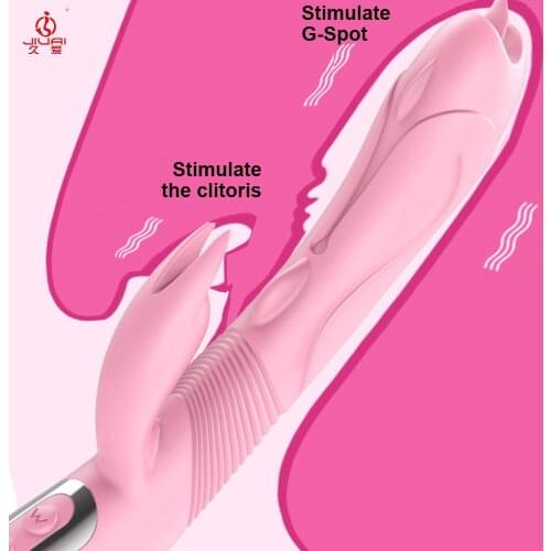 Jiuai G Spot Vibrator Telescopic Swing Smart Heating Dual Vibration Tongue Licking Female Vagina Masturbator Sex Toys for Women