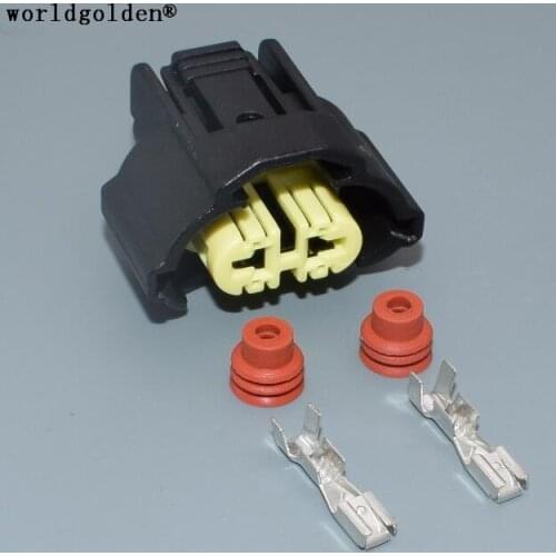 Worldgolden 2pin Auto Waterproof Connector Female Fog Lamps Connector H11 H9 M6 Plug 6189-0935 For Toyota Mazda