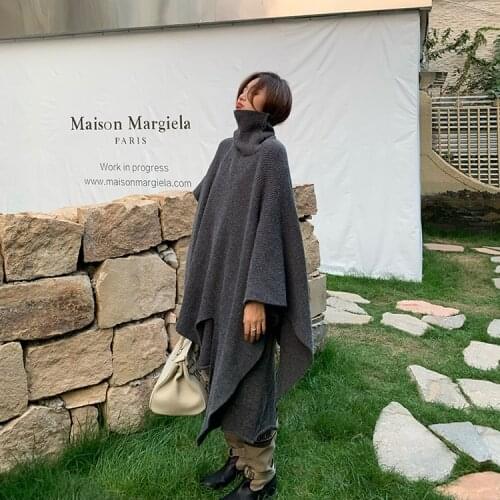 Plus size Women Batwing Sleeve Irregular Knitted Dress Ladies Turtleneck Loose Casual Female Two Pieces Set Pullover