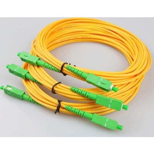 10PCS/bag SCAPC 3M Singlemode Simplex fiber optic patch cord SC 3M 3.0mm FTTH fiber optic jumper Cable