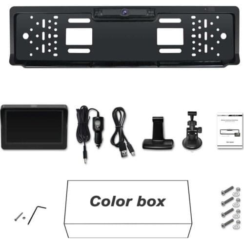 4.3 inch Car Wireless Rearview License Plate Frame Camera Backup Camera Digital Signal Vehicle Parking Reversing Backup Camera