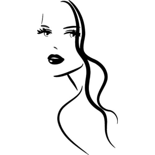 6.4*12.4CM Sexy Girl Face Cute Suitcase sticker Fashion Advanced Design Vinyl Decals Covering The Body Good Quality Sticker