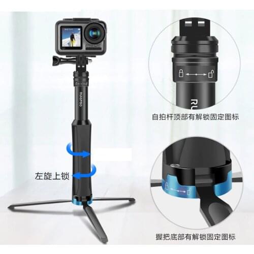 Aluminum tripod selfie stick monopod For gopro Go pro hero 8 7 6 5 4 3 sj4000 sj5000x xiaomi yi hero6 hero7 camera Accessories