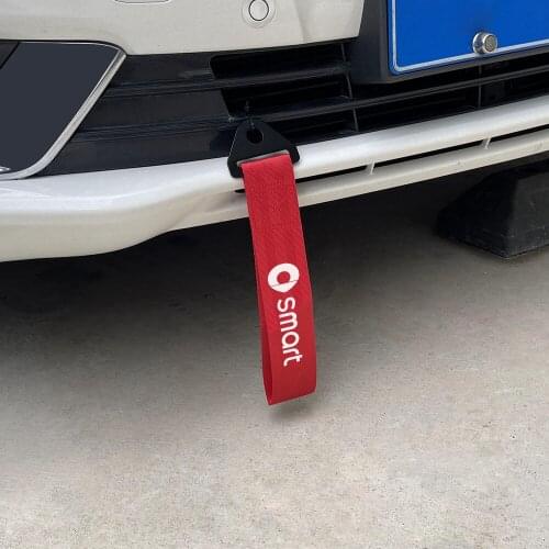 Car Decorative Nylon Bumper Trailer Towing Ropes For Smart Fortwo Forfour 453 451 450 Auto Hauling Strap Rope Car Accessories
