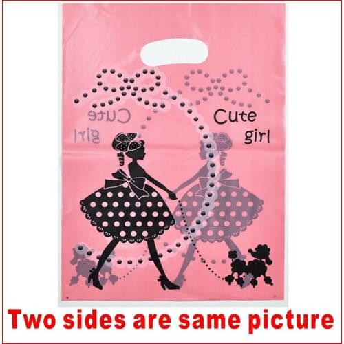 Free shipping cute girl Plastic bags 100pcs/lot 30X40cm Fit clothes jewelry or gift packing Wholesale Packing shopping bags