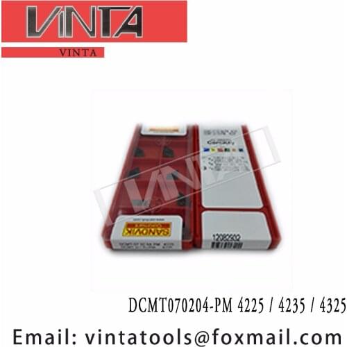 Free shipping high quality DCMT070204-PM 4225 / DCMT070204-PM 4235 / DCMT070204-PM 4325 cnc carbide turning inserts