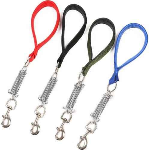 Medium Large dog buffer Leash with Spring Explosion-proof Short big dogs chain Traction rope Foam handle dog leashes pet lead