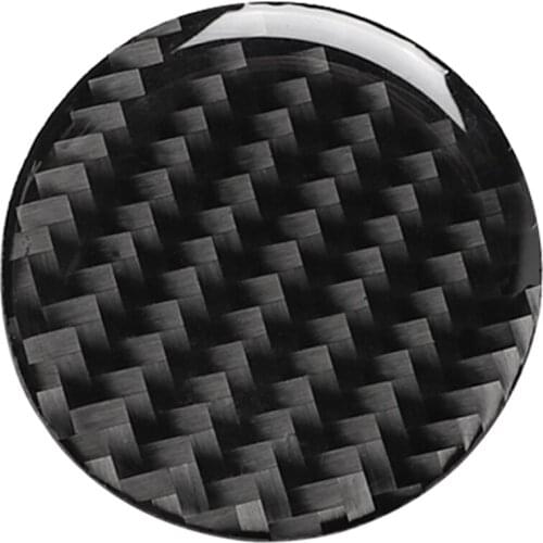 For Audi A4L/A3 Central Control Multimedia Knob Decoration Stickers Carbon Fiber Stickers 2014-2019