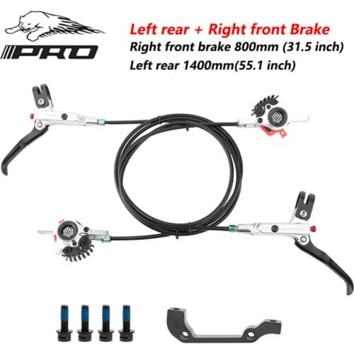 MTB Bicycle Hydraulic Disc Brake 800/1400mm Mountain Bike Oil Pressure Disc Brake Bike Front Rear Bike Caliper Clamp Bike Parts