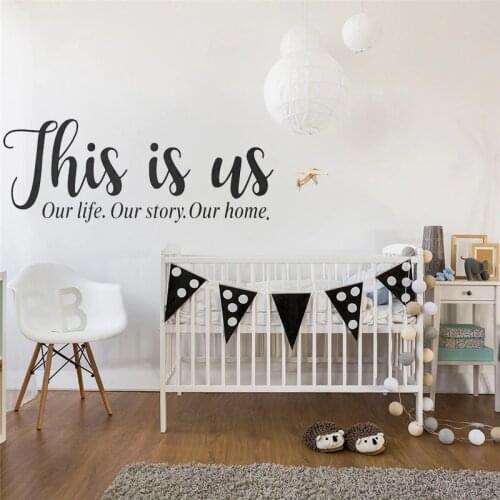 Living Room Bedroom Vinyl Decals This Is Our Home Wall Decals Our Life Story Quote Family Art Stickers Home Decoration