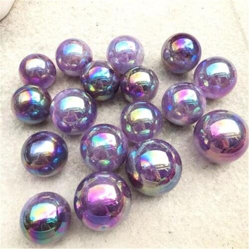 Aura Amethyst Ball Hand Carved Sphere Crystals Healing Stones For Home Decoration