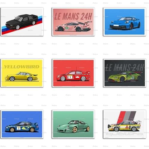 Le Mans 24H Racing Painting Posters And Prints On Canvas Wall Art Picture For Living Room Cuadros Home Decor Unique Gift