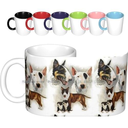 Bull Terrier Collage Ceramic Mugs Coffee Cups Milk Tea Mug Bbk08600 Terrier Group Dog Pet Canine Domestic Animal Mammal Nature