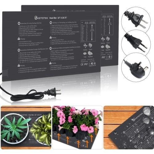 Waterproof Plant Seeding Heating Mat 52x24cm Warm Heat Pad for Seed Germination Propagation Clone Starter Garden Supplies