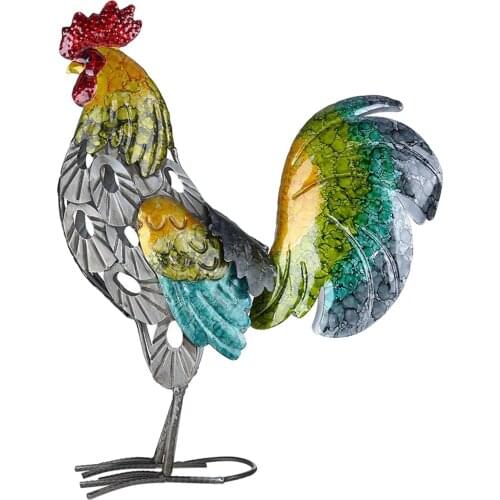 Colorful Painted Metal Statue erel Art Home Garden Decoration