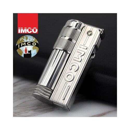 IMCO Stainless Steel Grinding Wheel Gasoline Lighter 6700 Metal Cigarette Lighter Gift Box Packaging Gift Collection