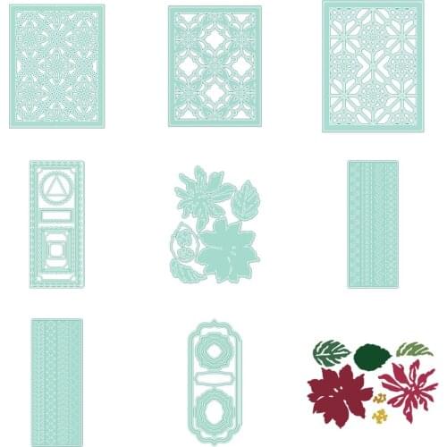Flower Metal Cutting Dies Background Cut Die Mold Decoration Scrapbook Paper Craft Knife Mould Blade Punch Stencils Big Dies Hot