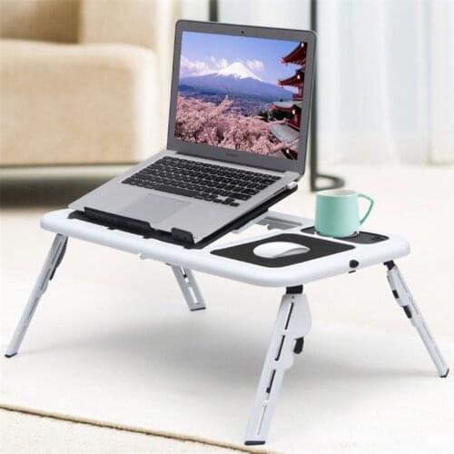 Multifunctional Laptop Table Stand Folding Desk Bed Computer Study Adjustable Portable Sofa Tray USB Cooling Bed Notebook Stand