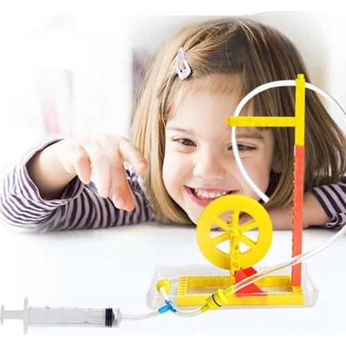 DIY Water Wheel Model Toy Self Assembly Educational Plastic Science Physical Experiments Toy Kit for Kids School Supplies