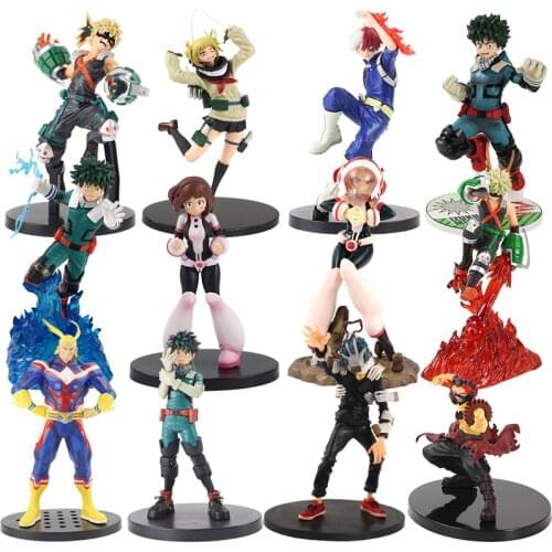 Cartoon My Hero Academia Midoriya Izuku Shigaraki Tomura Himiko Toga Ochaco Uraraka Bakugou Katsuki PVC Model Figure Toys Dolls