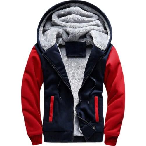 Hoodies Men Hooded Casual Wool Winter Thickened Warm Coat Male Velvet Male Sweatshirts Coat Zipper Cardigan Hoody Man Clothing