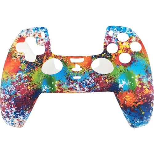 Soft Silicone Rubber Case For PS5 PlayStation 5 Controller Vinyl Skin Anti-slip Gamepad Thumb Grips Caps Protective Cover HOT