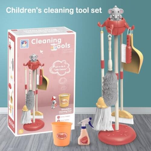 Kids Cleaning Set Toys for Toddlers Play Housekeeping Supplies Kit for Boys and Girls Complete With Broom, Mop M09