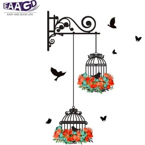 Birdcage Wall Stickers Bedroom Living Kids Rooms Decor DIY Sticker Decor Decorative Removable Wallpaper